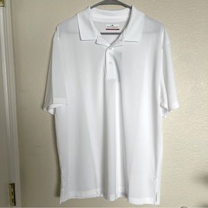 Brilliant White Men’s Grand Slam Golf T-Shirt w/ Collar